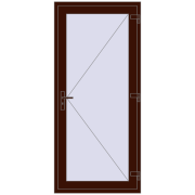 DOOR KORSA OPTIMUM REHAU BRILLANT 930x2060 mm BLACK_CHERRY two-sided