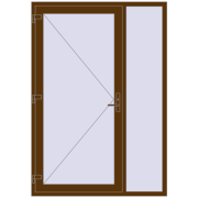 Drzwi zewnętrzne 1480x2120 mm DOOR KORSA OPTIMUM REHAU BRILLANT WALNUT dwustronny Drzwi zewnętrzne 1480x2120 mm DOOR KORSA OPTIMUM REHAU BRILLANT WALNUT dwustronny