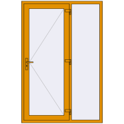 DOOR KORSA ALU STANDARD 72 1400x2100 mm RAL 1006 Maize yellow two-sided