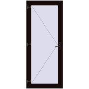 DOOR KORSA ENERGY-SAVING REHAU SYNEGO 1000x2400 mm BLACK_BROWN dwustronny