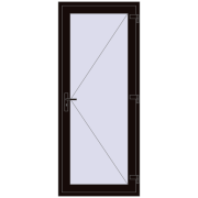 DOOR KORSA ENERGY-SAVING REHAU SYNEGO 900x2150 mm BLACK_BROWN two-sided