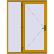 DOOR KORSA ALU STANDARD 72 1600x2100 mm RAL 1005 Honey yellow dwustronny