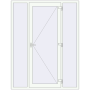 Drzwi zewnętrzne 1650x2145 mm DOOR KORSA OPTIMUM REHAU BRILLANT RAL 9016 Traffic white dwustronny Drzwi zewnętrzne 1650x2145 mm DOOR KORSA OPTIMUM REHAU BRILLANT RAL 9016 Traffic white dwustronny