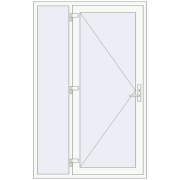 Drzwi zewnętrzne 1350x2100 mm DOOR KORSA OPTIMUM REHAU BRILLANT RAL 9016 Traffic white dwustronny Drzwi zewnętrzne 1350x2100 mm DOOR KORSA OPTIMUM REHAU BRILLANT RAL 9016 Traffic white dwustronny