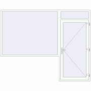 DOOR KORSA OPTIMUM REHAU BRILLANT 2880x2300 mm RAL 9016 Traffic white two-sided