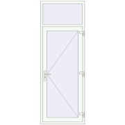 DOOR KORSA OPTIMUM REHAU BRILLANT 900x2500 mm RAL 9016 Traffic white two-sided