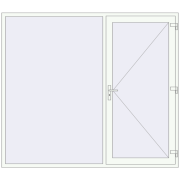 Drzwi zewnętrzne 2400x2100 mm DOOR OPTIMUM REHAU BRILLANT RAL 9016 Traffic white dwustronny