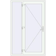 Drzwi zewnętrzne 1350x2150 mm DOOR KORSA OPTIMUM REHAU BRILLANT RAL 9016 Traffic white dwustronny Drzwi zewnętrzne 1350x2150 mm DOOR KORSA OPTIMUM REHAU BRILLANT RAL 9016 Traffic white dwustronny