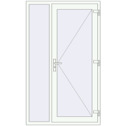 Drzwi zewnętrzne 1200x2000 mm DOOR KORSA OPTIMUM REHAU BRILLANT RAL 9016 Traffic white dwustronny