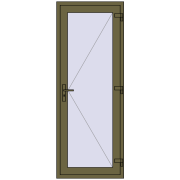 Entrance doors 800x2100 mm DOOR KORSA OPTIMUM REHAU BRILLANT QUARTZ_GREY two-sided