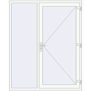 DOOR KORSA ALU STANDARD 72 1700x2100 mm RAL 9016 Traffic white two-sided