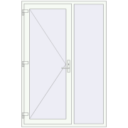 Entrance doors 1400x2070 mm DOOR KORSA OPTIMUM REHAU BRILLANT RAL 9016 Traffic white two-sided Entrance doors 1400x2070 mm DOOR KORSA OPTIMUM REHAU BRILLANT RAL 9016 Traffic white two-sided
