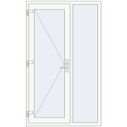 DOOR KORSA ALU STANDARD 72 1200x2000 mm RAL 9016 Traffic white two-sided