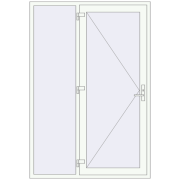Drzwi zewnętrzne 1500x2200 mm DOOR KORSA OPTIMUM REHAU BRILLANT RAL 9016 Traffic white dwustronny Drzwi zewnętrzne 1500x2200 mm DOOR KORSA OPTIMUM REHAU BRILLANT RAL 9016 Traffic white dwustronny