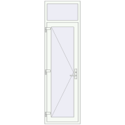 Drzwi zewnętrzne 700x2400 mm DOOR KORSA OPTIMUM REHAU BRILLANT RAL 9016 Traffic white dwustronny Drzwi zewnętrzne 700x2400 mm DOOR KORSA OPTIMUM REHAU BRILLANT RAL 9016 Traffic white dwustronny