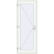 Drzwi zewnętrzne 800x2100 mm DOOR KORSA OPTIMUM REHAU BRILLANT