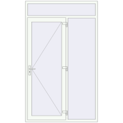 Drzwi zewnętrzne 1500x2500 mm DOOR KORSA OPTIMUM REHAU BRILLANT RAL 9016 Traffic white dwustronny Drzwi zewnętrzne 1500x2500 mm DOOR KORSA OPTIMUM REHAU BRILLANT RAL 9016 Traffic white dwustronny