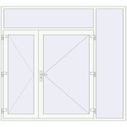 DOOR KORSA ALU STANDARD 72 2400x2200 mm RAL 9016 Traffic white two-sided