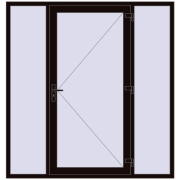Drzwi zewnętrzne 2000x2100 mm DOOR KORSA OPTIMUM REHAU BRILLANT BLACK_BROWN dwustronny Drzwi zewnętrzne 2000x2100 mm DOOR KORSA OPTIMUM REHAU BRILLANT BLACK_BROWN dwustronny