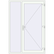 DOOR KORSA ENERGY-SAVING REHAU SYNEGO 1500x2200 mm ANTHRACITE_GREY_GLATT external