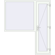 DOOR KORSA OPTIMUM REHAU BRILLANT 1800x2100 mm GOLDEN OAK external