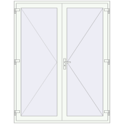DOOR KORSA ENERGY-SAVING REHAU SYNEGO 1840x2300 mm RAL 9016 Traffic white dwustronny