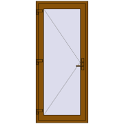 DOOR KORSA OPTIMUM REHAU BRILLANT 900x2100 mm GOLDEN OAK two-sided