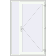 DOOR KORSA ALU STANDARD 72 1370x2130 mm RAL 9016 Traffic white two-sided