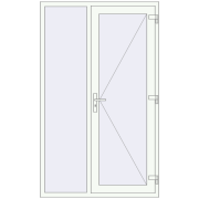 Drzwi zewnętrzne 1280x2100 mm DOOR KORSA OPTIMUM REHAU BRILLANT RAL 9016 Traffic white dwustronny