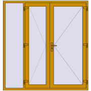 DOOR KORSA ALU STANDARD 72 2000x2100 mm RAL 1005 Honey yellow two-sided