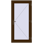 DOOR KORSA OPTIMUM REHAU BRILLANT 900x1850 mm DARK_OAK two-sided