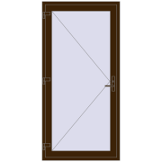 Entrance doors 1050x2150 mm DOOR KORSA OPTIMUM REHAU BRILLANT DARK_OAK two-sided