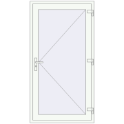 DOOR OPTIMUM REHAU BRILLANT 1000x1900 mm RAL 9016 Traffic white dwustronny