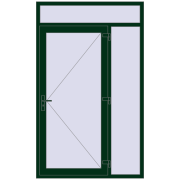 Drzwi zewnętrzne 1400x2300 mm DOOR KORSA OPTIMUM REHAU BRILLANT MOSS_GREEN dwustronny Drzwi zewnętrzne 1400x2300 mm DOOR KORSA OPTIMUM REHAU BRILLANT MOSS_GREEN dwustronny