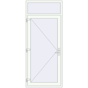 Drzwi zewnętrzne 1000x2380 mm DOOR KORSA OPTIMUM REHAU BRILLANT RAL 9016 Traffic white dwustronny Drzwi zewnętrzne 1000x2380 mm DOOR KORSA OPTIMUM REHAU BRILLANT RAL 9016 Traffic white dwustronny