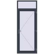 DOOR KORSA OPTIMUM REHAU BRILLANT 950x2500 mm ANTHRACITE_GREY_STRUKTURAL two-sided