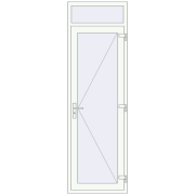 DOOR KORSA OPTIMUM REHAU BRILLANT 780x2500 mm RAL 9016 Traffic white two-sided