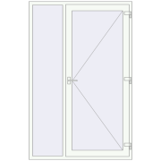 Drzwi zewnętrzne 1450x2220 mm DOOR KORSA ENERGY-SAVING REHAU SYNEGO RAL 9016 Traffic white dwustronny Drzwi zewnętrzne 1450x2220 mm DOOR KORSA ENERGY-SAVING REHAU SYNEGO RAL 9016 Traffic white dwustronny