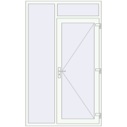DOOR KORSA OPTIMUM REHAU BRILLANT 1400x2300 mm GOLDEN OAK external