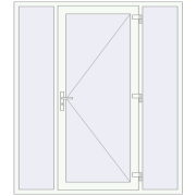 Drzwi zewnętrzne 1800x2060 mm DOOR KORSA ENERGY-SAVING REHAU SYNEGO RAL 9016 Traffic white dwustronny Drzwi zewnętrzne 1800x2060 mm DOOR KORSA ENERGY-SAVING REHAU SYNEGO RAL 9016 Traffic white dwustronny