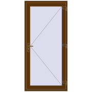 DOOR KORSA OPTIMUM REHAU BRILLANT 950x2100 mm WALNUT two-sided