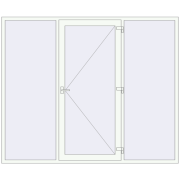 DOOR KORSA ENERGY-SAVING REHAU SYNEGO 2600x2150 mm RAL 9016 Traffic white two-sided