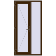 DOOR KORSA OPTIMUM REHAU BRILLANT 1100x2200 mm DARK_OAK dwustronny