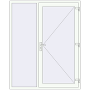 Entrance doors 1600x2000 mm DOOR KORSA OPTIMUM REHAU BRILLANT RAL 9016 Traffic white two-sided Entrance doors 1600x2000 mm DOOR KORSA OPTIMUM REHAU BRILLANT RAL 9016 Traffic white two-sided