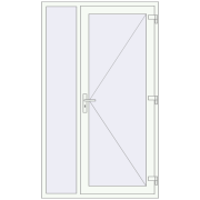 Entrance doors 1250x2100 mm DOOR KORSA OPTIMUM REHAU BRILLANT RAL 9016 Traffic white two-sided Entrance doors 1250x2100 mm DOOR KORSA OPTIMUM REHAU BRILLANT RAL 9016 Traffic white two-sided