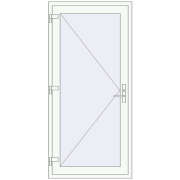 DOOR KORSA OPTIMUM REHAU BRILLANT 900x2000 mm RAL 9016 Traffic white two-sided