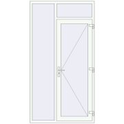 Drzwi zewnętrzne 1300x2450 mm DOOR KORSA OPTIMUM REHAU BRILLANT RAL 9016 Traffic white dwustronny Drzwi zewnętrzne 1300x2450 mm DOOR KORSA OPTIMUM REHAU BRILLANT RAL 9016 Traffic white dwustronny