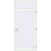 Drzwi zewnętrzne 1130x2520 mm DOOR KORSA ALU STANDARD 72 RAL 9016 Traffic white dwustronny Drzwi zewnętrzne 1130x2520 mm DOOR KORSA ALU STANDARD 72 RAL 9016 Traffic white dwustronny