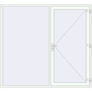 Drzwi zewnętrzne 2400x2200 mm DOOR KORSA ALU STANDARD 72 RAL 9016 Traffic white dwustronny Drzwi zewnętrzne 2400x2200 mm DOOR KORSA ALU STANDARD 72 RAL 9016 Traffic white dwustronny