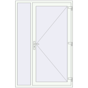 DOOR KORSA ALU STANDARD 72 1400x2100 mm RAL 9016 Traffic white two-sided